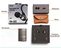 Навушники Remax RM-580 Black - мініатюра 4
