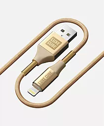 Кабель Luxe Cube ArmoRed USB-A - Lightning 12w 2.4a 1м cable Gold (8886668670012) - фото Кабель Luxe Cube ArmoRed USB-A - Lightning 12w 2.4a 1м cable Gold (8886668670012)