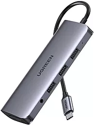 Мультипортовый USB Type-C хаб Ugreen CM179 9-in-1 grey (40873) - фото Мультипортовый USB Type-C хаб Ugreen CM179 9-in-1 grey (40873)