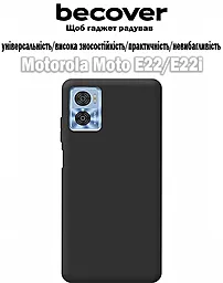 Чехол BeCover для Motorola Moto E22/E22i Black (709295) - миниатюра 2