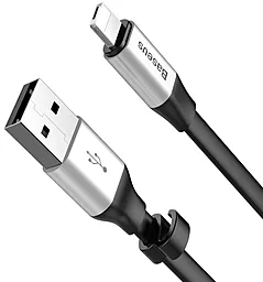 Кабель USB Baseus Portable 0.23M 2-in-1 USB to Lightning/micro USB cable silver (CALMBJ-0S) - миниатюра 4