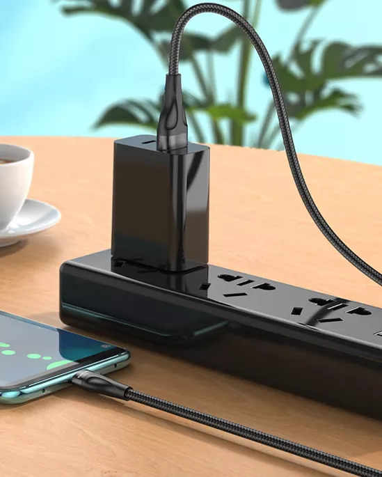 Кабель Borofone BX61 Source USB-A - Type-C 15w 3a 1м cable Black - фото 4