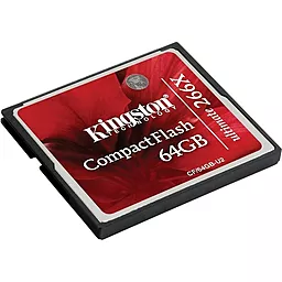 Карта памяти Kingston Compact Flash 64GB Ultimate 266x (CF/64GB-U2)