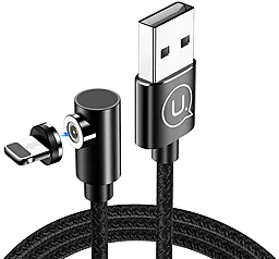 Кабель Usams U54 Right-Angle Magnetic USB-A - Lightning 10w 2a 1м cable Black (US-SJ444) - фото Кабель Usams U54 Right-Angle Magnetic USB-A - Lightning 10w 2a 1м cable Black (US-SJ444)