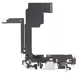 Нижній шлейф Apple iPhone 15 Pro з роз'ємом зарядки, з мікрофоном White Titanium