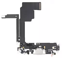 Нижний шлейф Apple iPhone 15 Pro c разъемом зарядки, с микрофоном White Titanium - фото Нижний шлейф Apple iPhone 15 Pro c разъемом зарядки, с микрофоном White Titanium