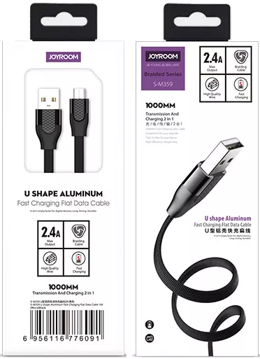 Кабель Joyroom S-M359 USB-A - micro USB 12w 2.4a 1м cable Black - фото 3