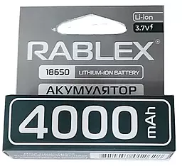 Акумулятор Rablex 18650 4000mAh 3.7V Li-ion 1шт. (RB-18-4000) 3.7 V - мініатюра 3