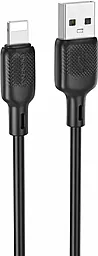 Кабель Borofone BX113 Silicone USB-A - Lightning 12w 2.4a 1м cable Black - фото Кабель Borofone BX113 Silicone USB-A - Lightning 12w 2.4a 1м cable Black