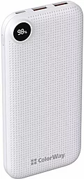 Повербанк ColorWay Slim LCD 10000mAh White (CW-PB100LPH2WT-D) - фото Повербанк ColorWay Slim LCD 10000mAh White (CW-PB100LPH2WT-D)