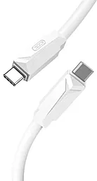 Кабель USB PD XO NB-Q233B 60W 3A USB Type-C - Type-C Cable White