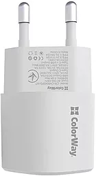 Мережевий зарядний пристрій ColorWay 33w GaN PD USB-C/USB-A ports charger white (CW-CHS043PD-WT) - фото Мережевий зарядний пристрій ColorWay 33w GaN PD USB-C/USB-A ports charger white (CW-CHS043PD-WT)