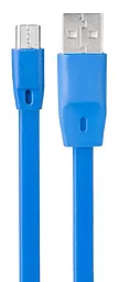 Кабель USB Optima Flat Speed micro USB Cable Blue (C-014)