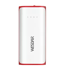 Повербанк Wesdar S12 4000mAh White/Red - фото Повербанк Wesdar S12 4000mAh White/Red
