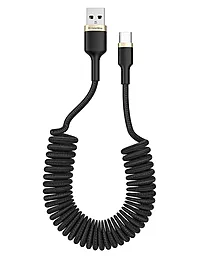 Кабель ColorWay USB-A - Type-C 12w 2.4a 1м cable Black (CW-CBUC051-BK)