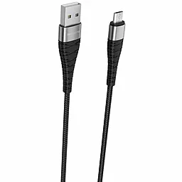 Кабель Borofone BX32 Munificent USB-A - micro USB 12w 2.4a 1м cable Black - фото Кабель Borofone BX32 Munificent USB-A - micro USB 12w 2.4a 1м cable Black