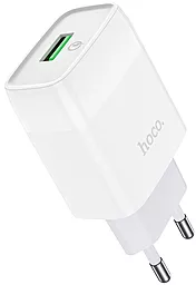 Мережевий зарядний пристрій з підтримкою швидкої зарядки Hoco C72Q Glorious White