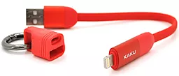 USB Кабель iKaku KSC-324 Jianchong 3.2a 0.2m USB Lightning cable red