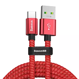 USB Кабель Baseus Double Fast Charging 5A USB Type-C Cable Red (CATKC-A09)