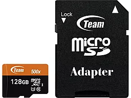 Карта памяти Team microSDXC 128GB Class 10 UHS-1 U1 + SD-адаптер (TUSDX128GUHS03)