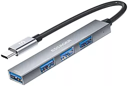 USB Type-C хаб Essager Fengyang 4-in-1 gray (EHBC04-FY10-P) - фото USB Type-C хаб Essager Fengyang 4-in-1 gray (EHBC04-FY10-P)