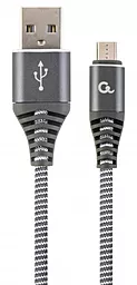 Кабель Cablexpert Premium USB-A - micro USB 10.5w 2.4a 2м cable Grey (CC-USB2B-AMmBM-2M-WB2) - фото Кабель Cablexpert Premium USB-A - micro USB 10.5w 2.4a 2м cable Grey (CC-USB2B-AMmBM-2M-WB2)
