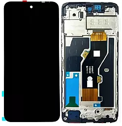 Дисплей Tecno Spark 30 4G (KL6) з тачскріном і рамкою, Black - фото Дисплей Tecno Spark 30 4G (KL6) з тачскріном і рамкою, Black