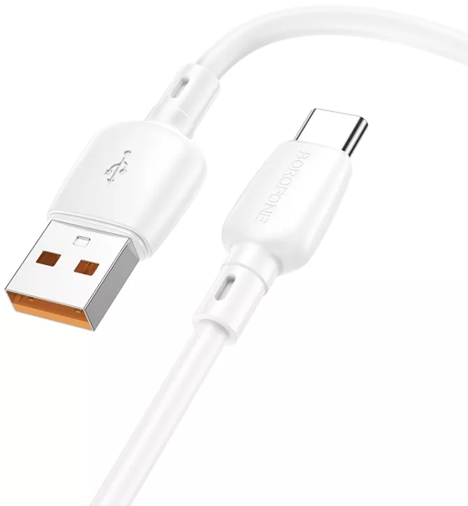 Кабель Borofone BX93 USB-A - Type-C 100w 6a 1м cable White - фото 2