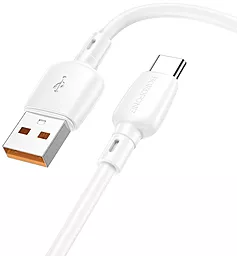 Кабель Borofone BX93 USB-A - Type-C 100w 6a 1м cable White - миниатюра 2 Кабель Borofone BX93 USB-A - Type-C 100w 6a 1м cable White - миниатюра 2