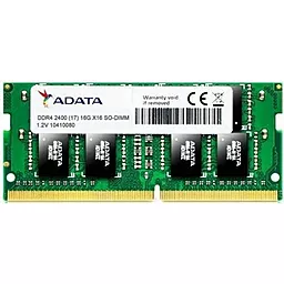 Оперативная память для ноутбука ADATA SoDIMM DDR4 4GB 2400 MHz ADATA (AD4S2400W4G17-S)