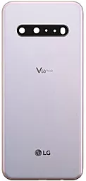 Задняя крышка корпуса LG V60 ThinQ 5G V600 со стеклом камеры Classy White - фото Задняя крышка корпуса LG V60 ThinQ 5G V600 со стеклом камеры Classy White