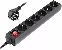 Мережевий фільтр (подовжувач) REAL-EL RS-6 Protect M 6 розеток 16A 3м з вимикачем чорний (EL122300034) - фото Мережевий фільтр (подовжувач) REAL-EL RS-6 Protect M 6 розеток 16A 3м з вимикачем чорний (EL122300034)