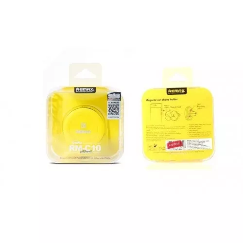Держатель магнитный Remax RM-C10 Magnetic Yellow / Black - фото 5