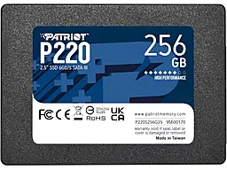 Уцінка! Накопичувач SSD Patriot P220 256GB 2.5" SATAIII TLC (P220S256G25) - фото Уцінка! Накопичувач SSD Patriot P220 256GB 2.5" SATAIII TLC (P220S256G25)
