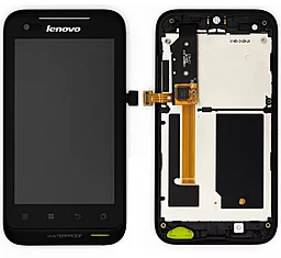 Дисплей Lenovo A660 с тачскрином и рамкой, Black - фото Дисплей Lenovo A660 с тачскрином и рамкой, Black