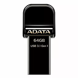 Флешка ADATA USB 3.1 64GB AI920 Jet Black Lightning (AAI92064GCBK) Black