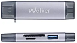 Картридер Walker WCD-83 6-in-1 gray - фото Картридер Walker WCD-83 6-in-1 gray