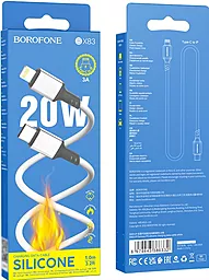 Кабель Borofone BX83 Famous USB Type-C - Lightning 20w 3a 1м PD сable White - миниатюра 3