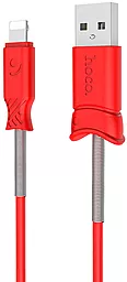 Кабель Hoco X24 Pisces Charged USB-A - Lightning 12w 2.4a 1м cable Red - фото Кабель Hoco X24 Pisces Charged USB-A - Lightning 12w 2.4a 1м cable Red