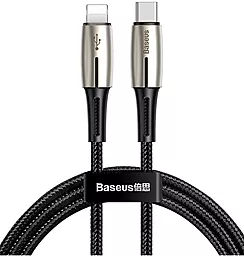 USB PD Кабель Baseus Waterdrop 18W 3A 1.3M USB Type-C - Lightning Cable Black (CATLRD-01)