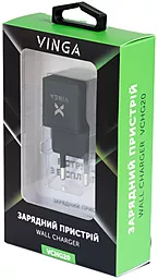 Сетевое зарядное устройство Vinga Wall Charger 20W PD USB-C Black (VCHG20) - миниатюра 3