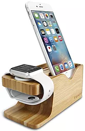 Док-станція для розумного годинника Apple Watch Wood Stand Apple Watch + iPhone (000st20295) - мініатюра 6