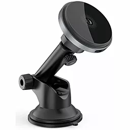 Держатель с беспроводной зарядкой, магнитный XO CX017 Metal Wireless 15W Black - фото Держатель с беспроводной зарядкой, магнитный XO CX017 Metal Wireless 15W Black