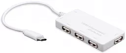 USB Type-C хаб (концентратор) Maxxter 4хUSB2.0 (HC-204) White