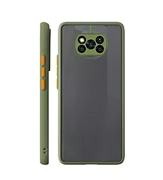 Чехол Bumper Matte для Xiaomi Poco X3, X3 NFC, X3 Pro Green/Orange