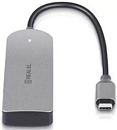 USB Type-C хаб REAL-EL CQ-415 Space Grey (EL123110001) - мініатюра 3