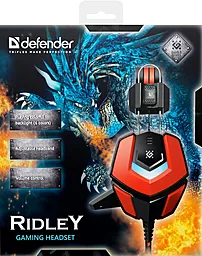 Наушники Defender Ridley Black/Red (64542) - миниатюра 11
