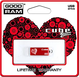Флешка GooDRam Cube Valentine 16Gb (PD16GH2GRCURR9+V) Red - фото Флешка GooDRam Cube Valentine 16Gb (PD16GH2GRCURR9+V) Red