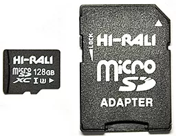 Карта пам'яті Hi-Rali MicroSDXC 128GB UHS-I U3 Class 10 SD-adapter (HI-128GBSD10U3-01) - фото Карта пам'яті Hi-Rali MicroSDXC 128GB UHS-I U3 Class 10 SD-adapter (HI-128GBSD10U3-01)