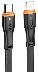 Кабель Borofone BX118 Esplendido USB Type-C - Type-C 60w 3a 1м PD cable Black - фото Кабель Borofone BX118 Esplendido USB Type-C - Type-C 60w 3a 1м PD cable Black